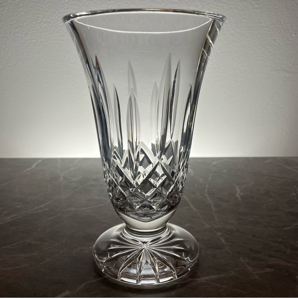 Waterford Crystal Lismore Footed Vase 8.5”
